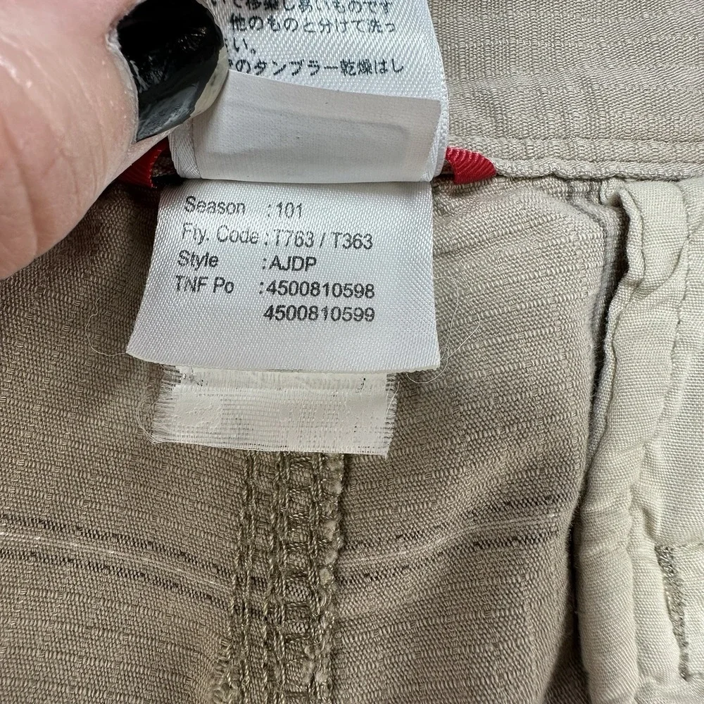 NORTH FACE Shorts Mens 38 Beige Plaid‎ Performance Outdoor Hiking Stretch Beach
